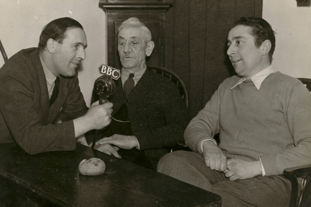 Bob and Jim Copper with Brian George of the BBC